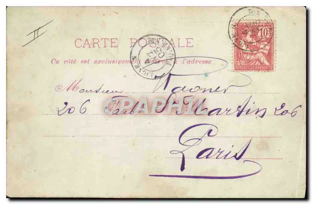 Port de Marseille — navire de la Compagnie des Messageries Maritimes Dumbea — éditeur Dumbea - Verso
