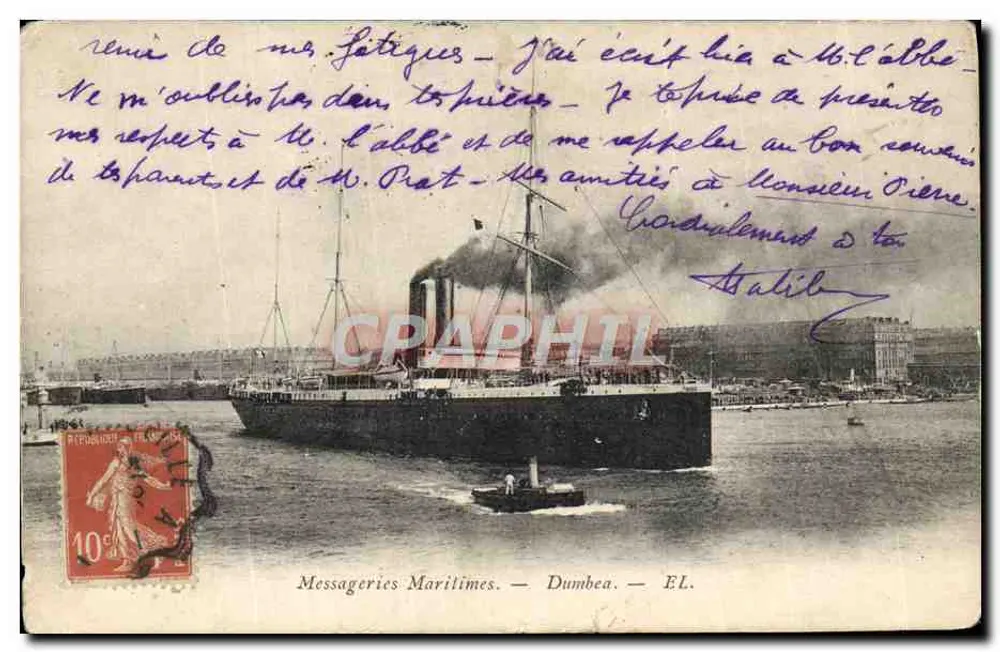 Dumbea — Messageries Maritimes — EL. - Anverso