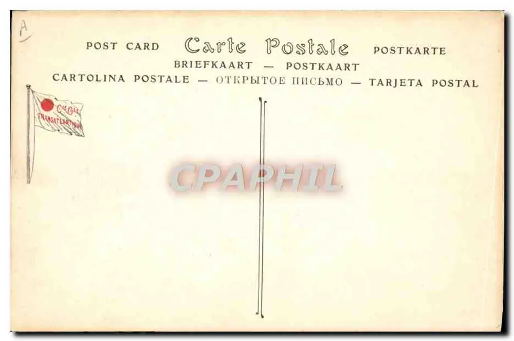 Dampfschiffpostamt Duc d'Aumale — Compagnie Générale Transatlantique — Postdienste der Mittelmeerkompanie - Rückseite