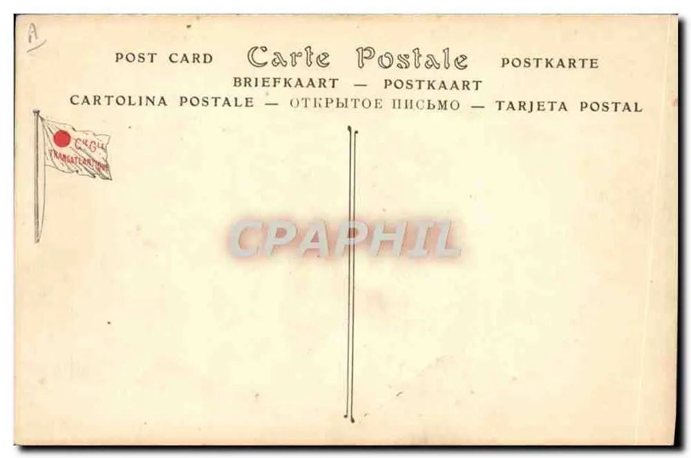 Dampfschiffpost Duc d'Aumale — Compagnie Générale Transatlantique — Postdienste der Mittelmeeres - Rückseite