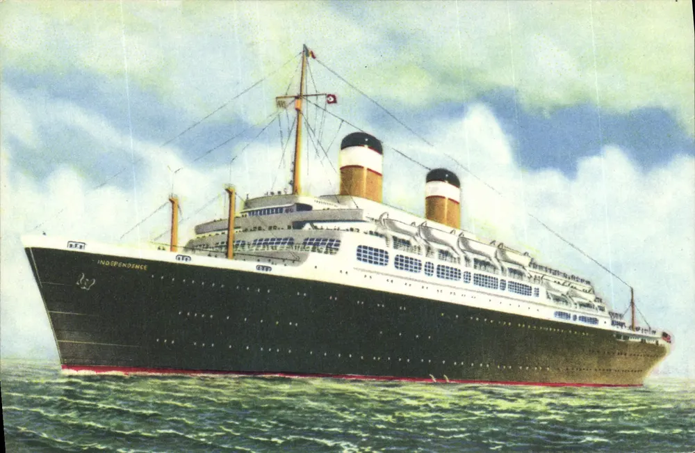 Costa Azul — O navio Independence — American Export Lines - Frente