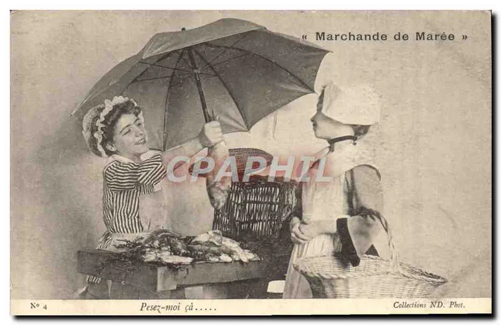 Fischverkäuferin — Marktszene — Collections ND. Phot. n°4 - Vorderseite