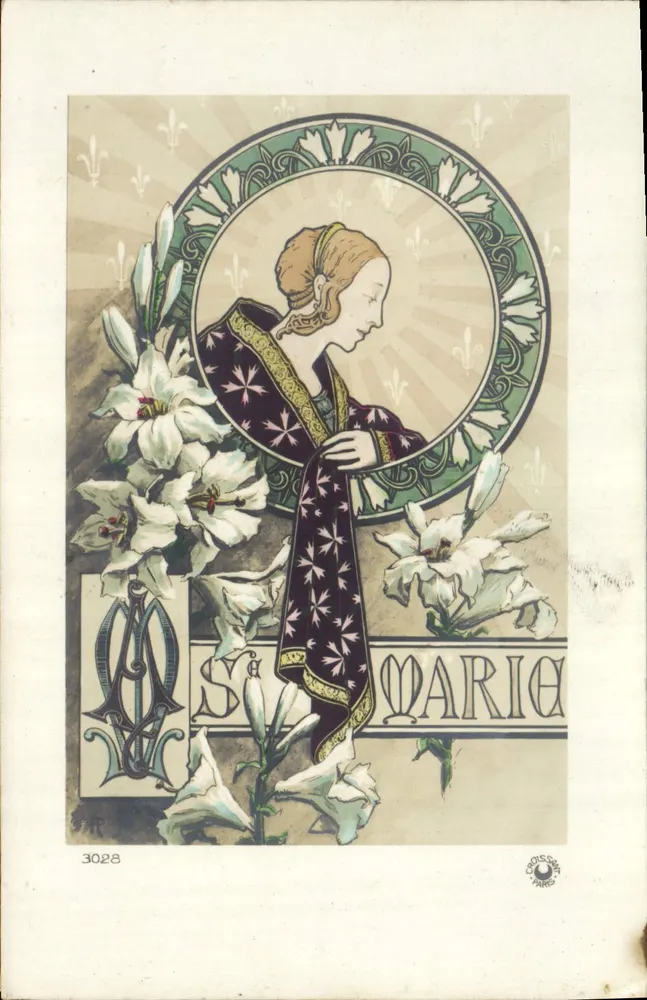 Sainte Marie — Art Nouveau-Illustration — Croissant, Paris, n° 3028 - Vorderseite