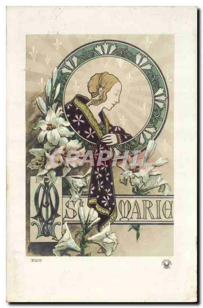 Sainte Marie — Art Nouveau-Illustration — anonymer Verlag, Nr. 3028 - Vorderseite