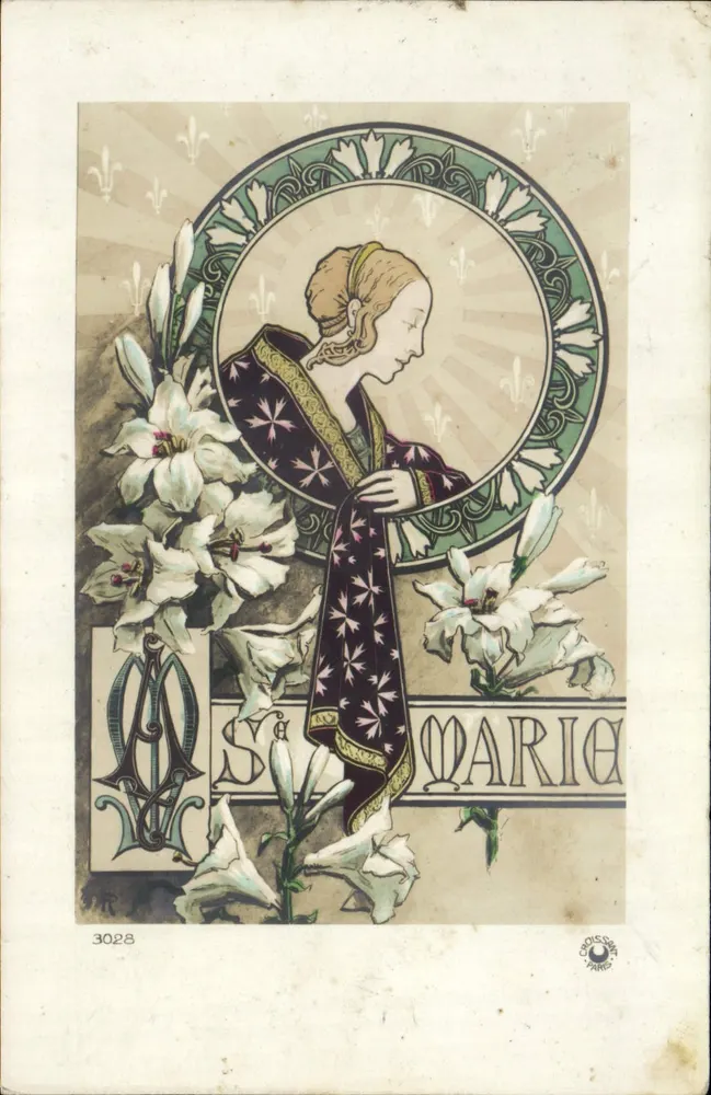 Sainte Marie — Art Nouveau-Illustration — Verleger Croissant, Paris, Nr. 3028 - Vorderseite