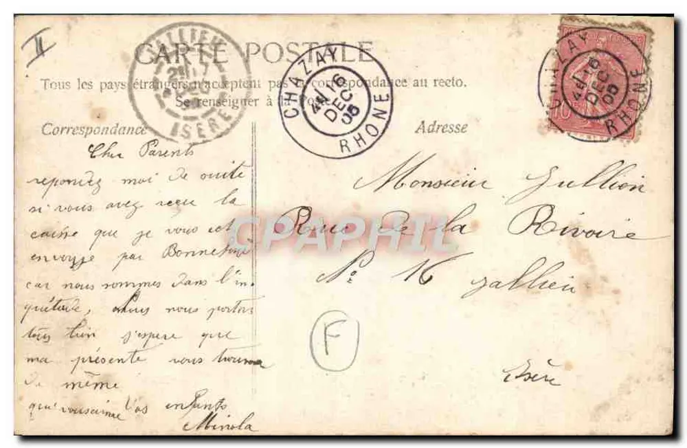 Französische Frauen — Porträtsammlung — Verlag A. 2033/520 - Rückseite