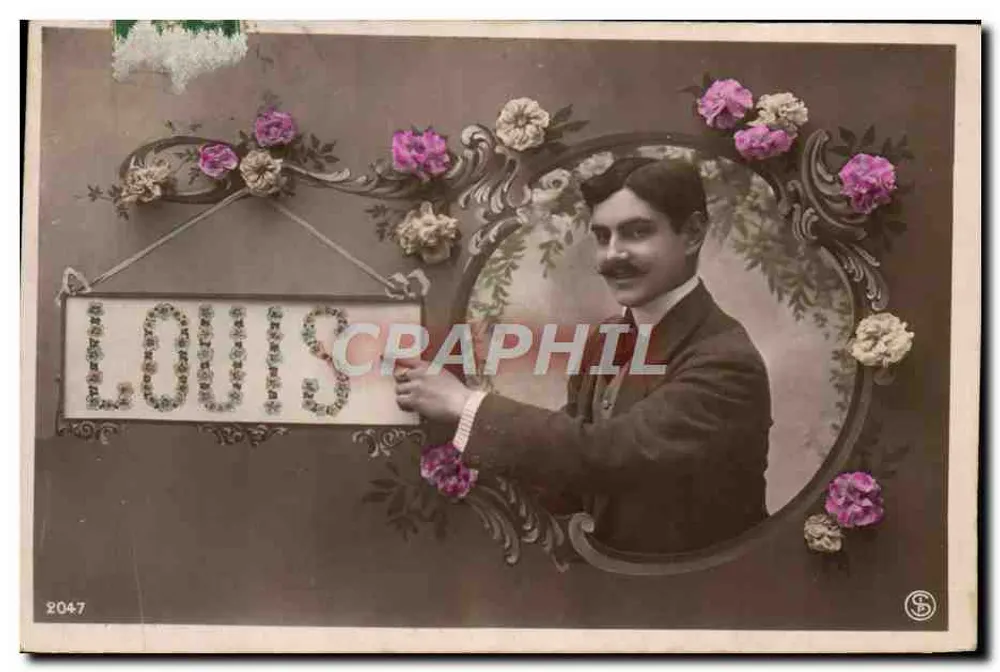 Louis — Blumenverzierte Ansichtskarte — 2047 - Vorderseite