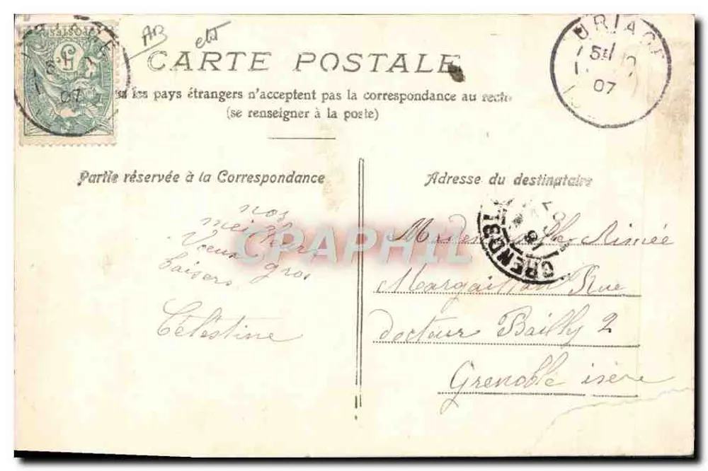 Chevrière — Camponesa com cabra — editor não identificado - Verso