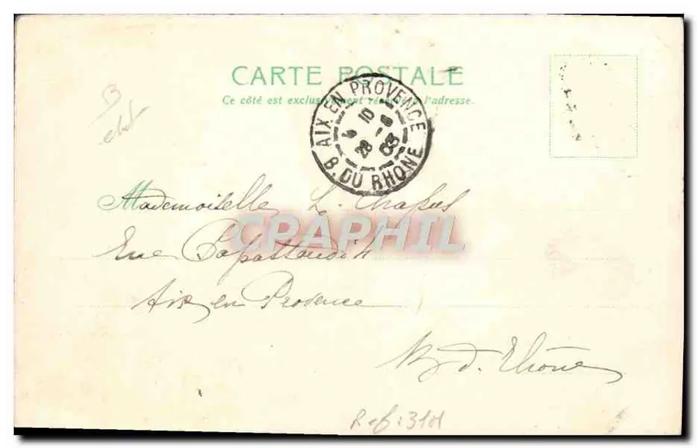 Légendes IV — Femme tenant un globe céleste — Éditeur : Léon Delahaye - Verso