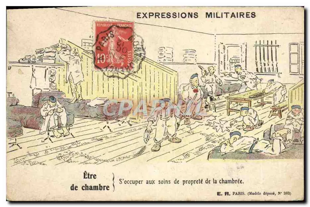 Expressões militares — Ser de quarto — E.R. Paris, N° 389 - Frente