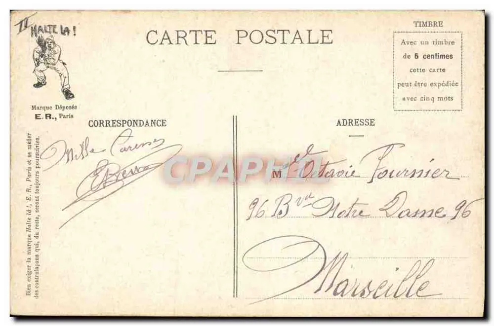 No Batimento das Coberturas! — Cenas Militares, N° 679 — E.R. Paris - Verso