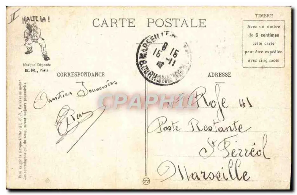 A ARMADA MODERNA — No teatro — E.R., Paris, N°13/708 - Verso
