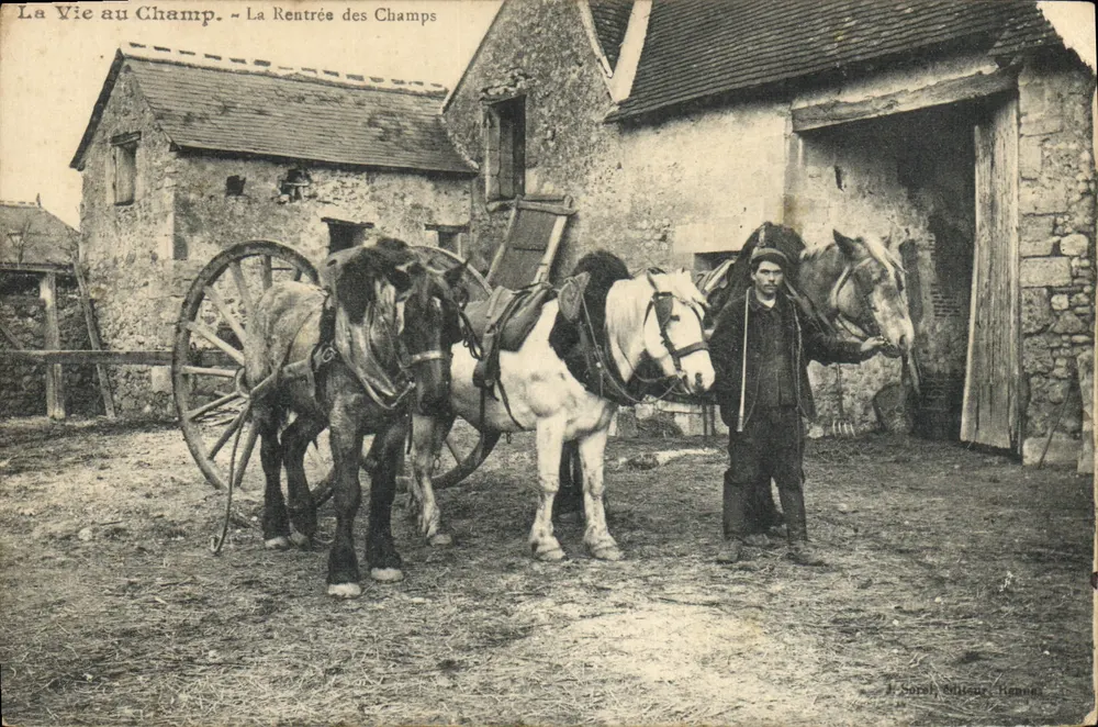 La Vie au Champ. — La Rentrée des Champs — H. Sorah, Sillé-le-Guillaume, Sarthe - Vorderseite
