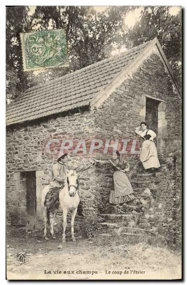 Das Leben auf dem Lande – Der Stoß des Steigreifs – Verlag: H. Hébert, Paris - Vorderseite