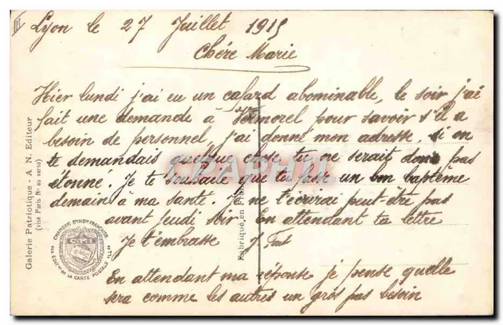 Salandra — Der Große italienische Minister — A.N. Paris n°542 - Rückseite