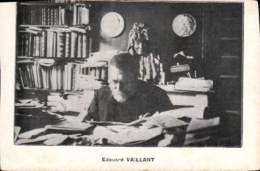 Edouard Vaillant — portrait dans son bureau — Édition du Parti Socialiste - Frente