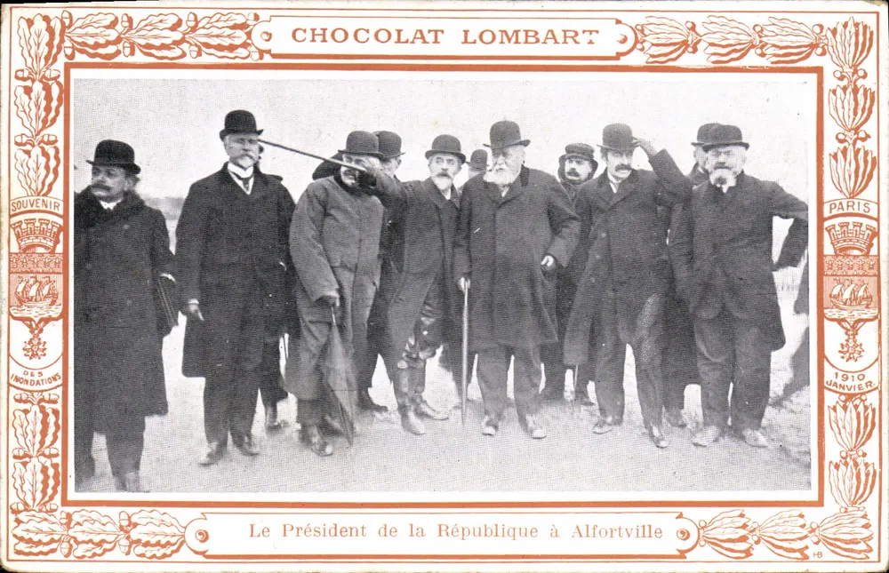 Der Präsident der Republik in Alfortville — Eröffnung — Chocolat Lombart, Paris, n° HB - Vorderseite