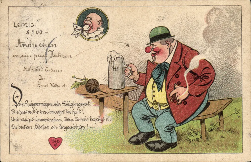 Andriéchen en un par de años — Ernst Volland — LEIPZIG 8.1.00 - Anverso