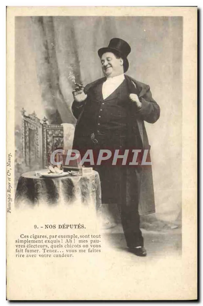 Abgeordnete — politische Karikatur — Phototypie Royer et Cie, Nancy, n°9 - Vorderseite