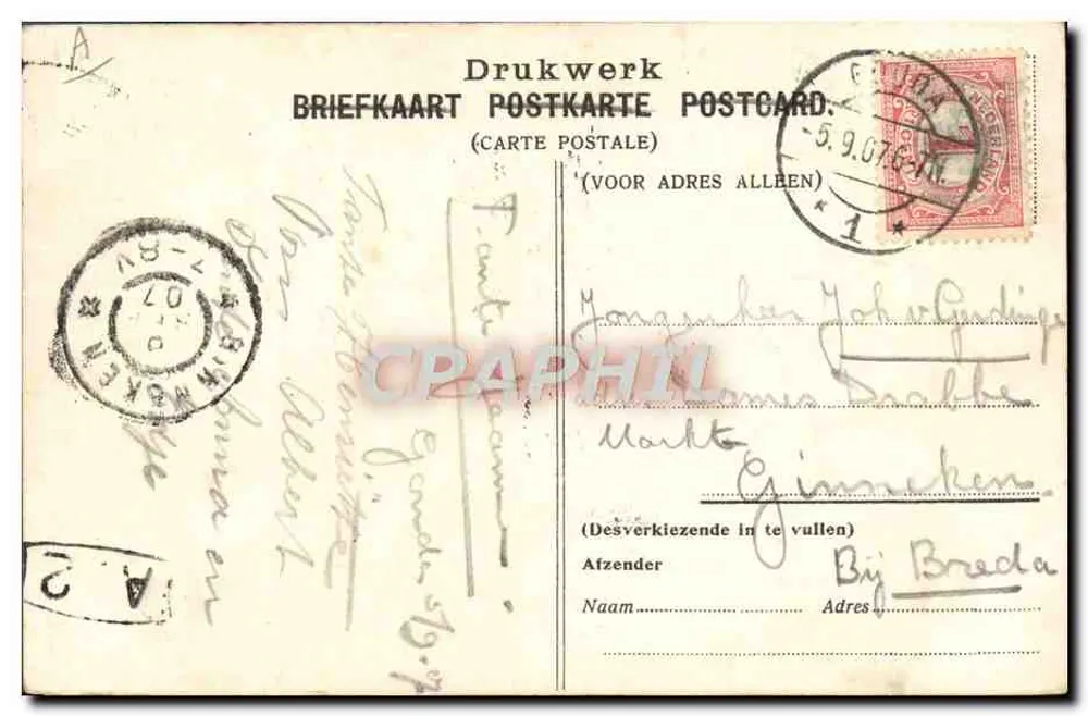 Rauchender Junge — Rooker — A.A. S-H. Nr. 70, Verlag Anic Janggman - Rückseite