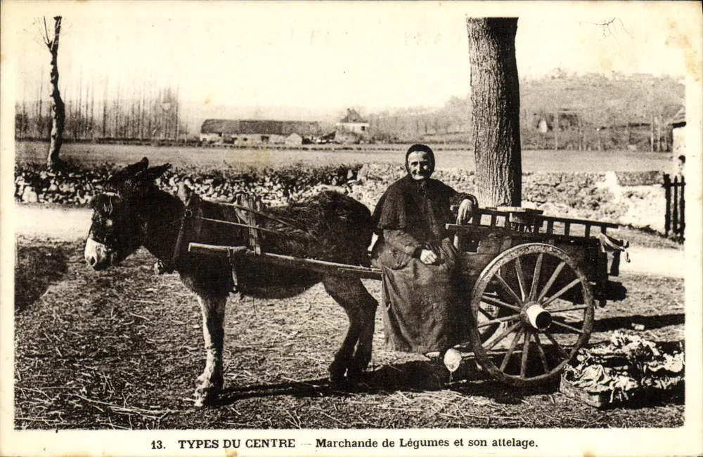 Gemüsehändlerin und ihr Wagen — TYPES DU CENTRE — n°13 - Vorderseite