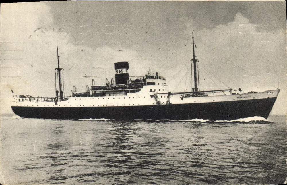 Dampfer Djebel-Dira — Gesellschaft für Mischnavigation — Algerien-Tunesien - Vorderseite