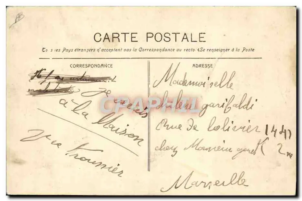 Der Dampfer "DJURJUKA" — Mischverkehrs-Gesellschaft (Gesellschaft Touache) — Marseille - Rückseite