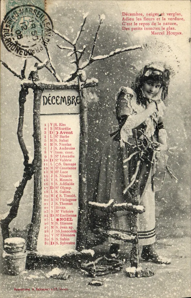 Dezember — Kalender der Heiligen — Phototype A. BERGENET & CIE, Mâcon - Vorderseite