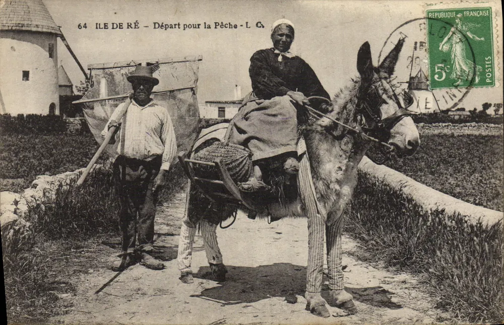 Ile de Ré — Départ pour la Pêche — L. G. - Recto