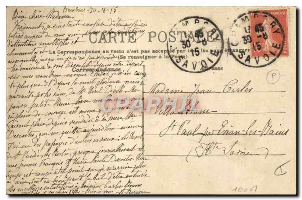 Partida para as Colheitas — 1ère de Ré — editor não identificado - Verso