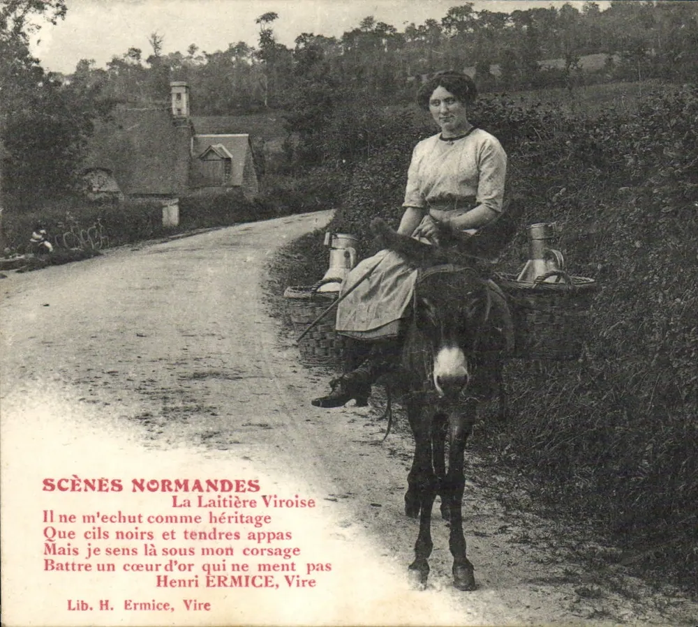 Die Viroise Milchmaid — Normannische Szenen — Lib. H. Ermice, Vire - Vorderseite