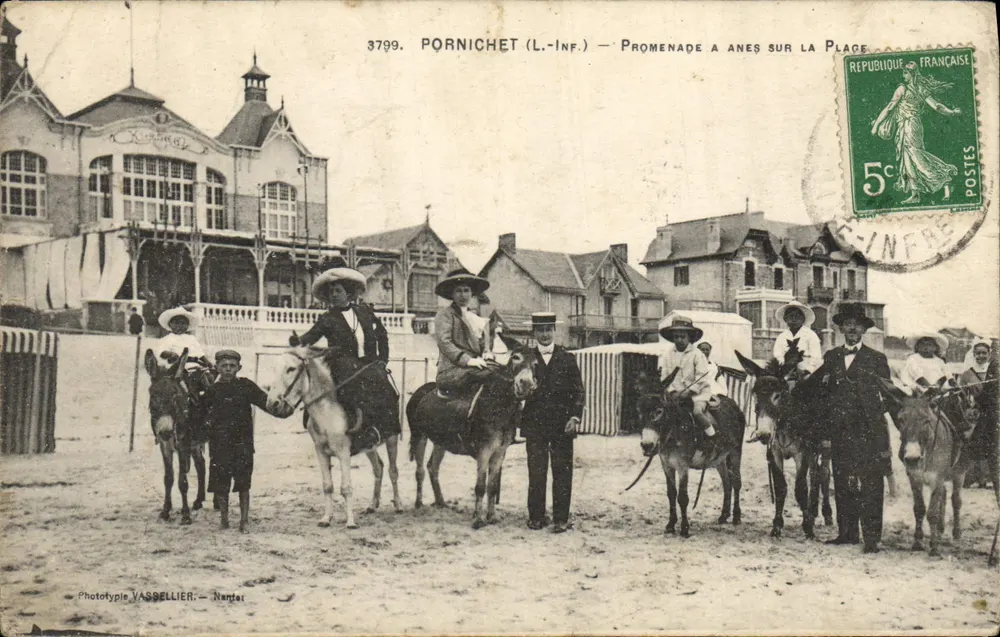 Pornichet (L.-Inf.) — Eselsritt auf dem Platz — Phototype Vassellier, Nantes - Vorderseite