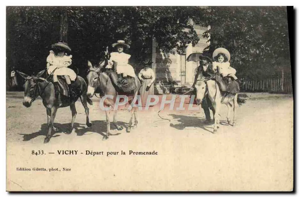 Vichy — Abfahrt zur Promenade — Edition Giletta, Nice, n°8433 - Vorderseite