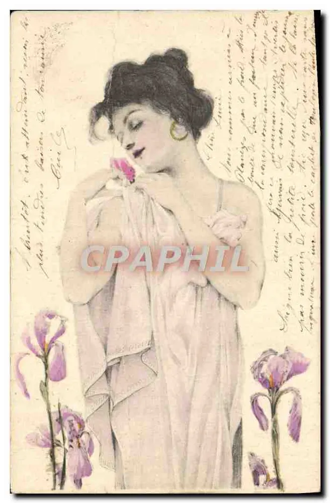 Frau in duftender Nachthemd — iris — Verlag M. M. Vienne - Vorderseite