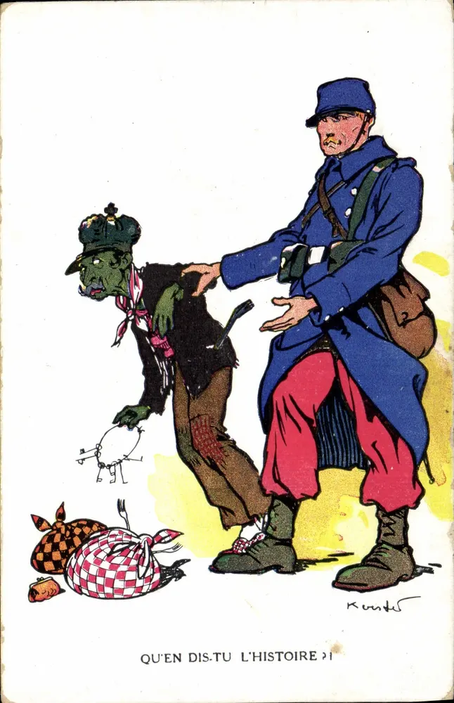 Soldat und Geist der Geschichte — Karikatur — Kondès - Vorderseite