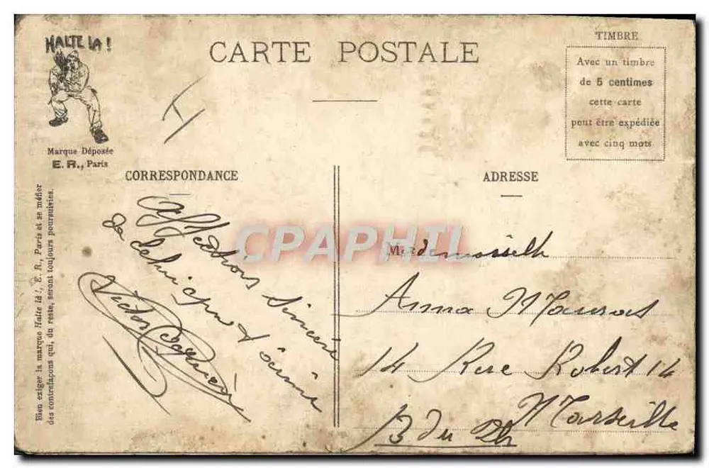 Nossos bravos marinheiros — Sirvam quente !!! — E.R., Paris, Modelo depositado n° 92 - Verso