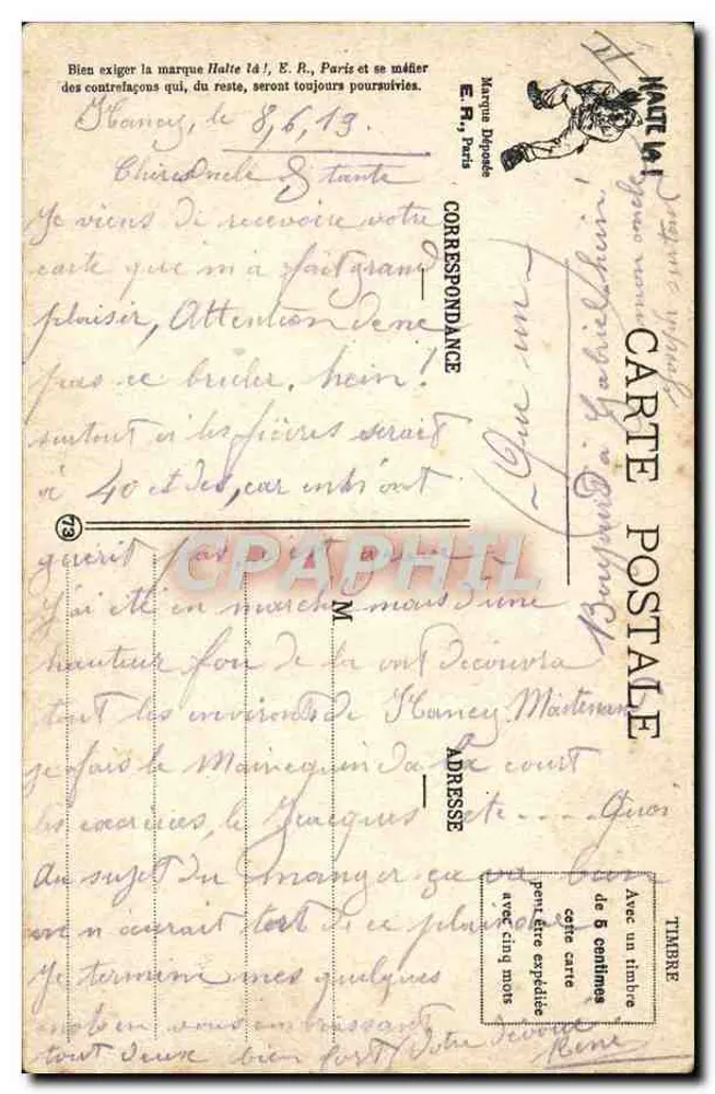 A Armada Moderna — No salão de beleza — E.R. Paris, N°15/08 - Verso