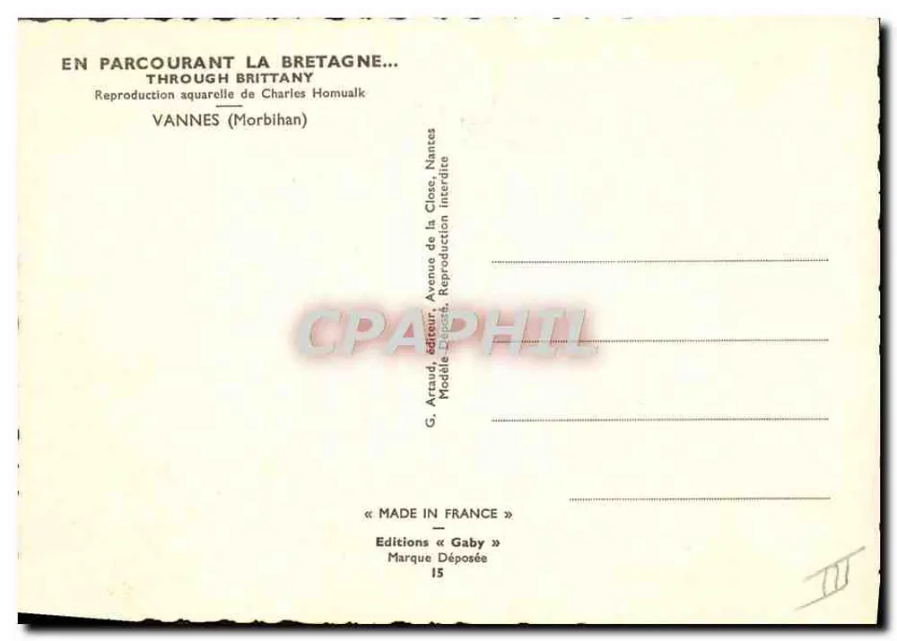 Mulher em traje bretão — Vannes (Morbihan) — Hommuwalk - Verso