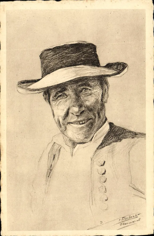 Retrato de um homem — Bretagne — Edição das Imprensa Unidas de Nancy, n°9 - Frente