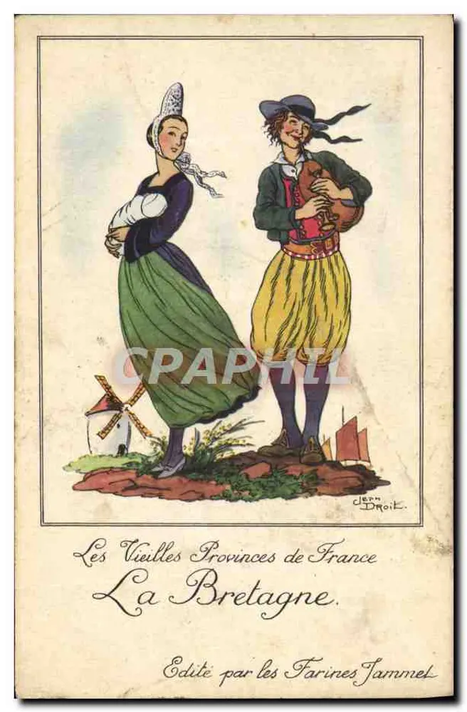 As Velhas Províncias da França — A Bretanha — Editado pelas Farinas Jammet - Frente