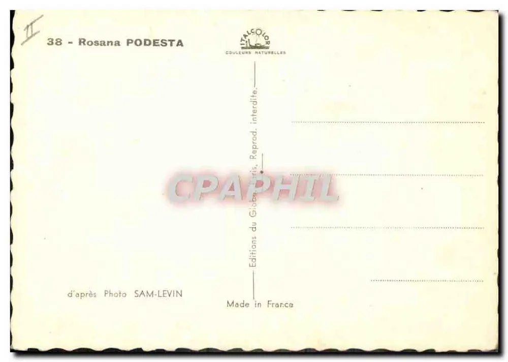 Rosana Podesta — retrato — Foto SAM-LEVIN, n°38 - Verso