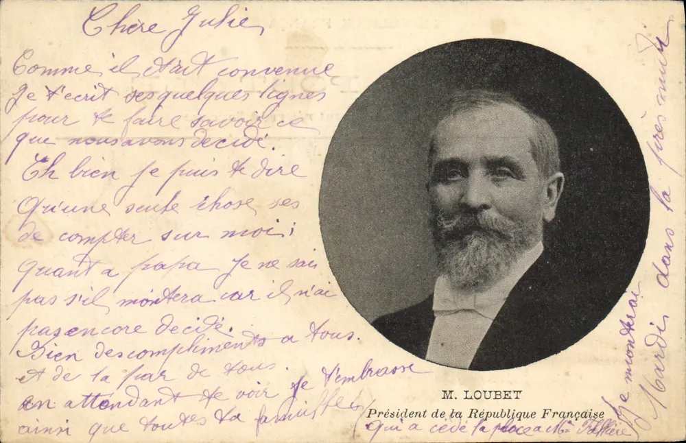 Herr Loubet — Präsident der Französischen Republik — Typographie Nouvelle, Marseille - Vorderseite