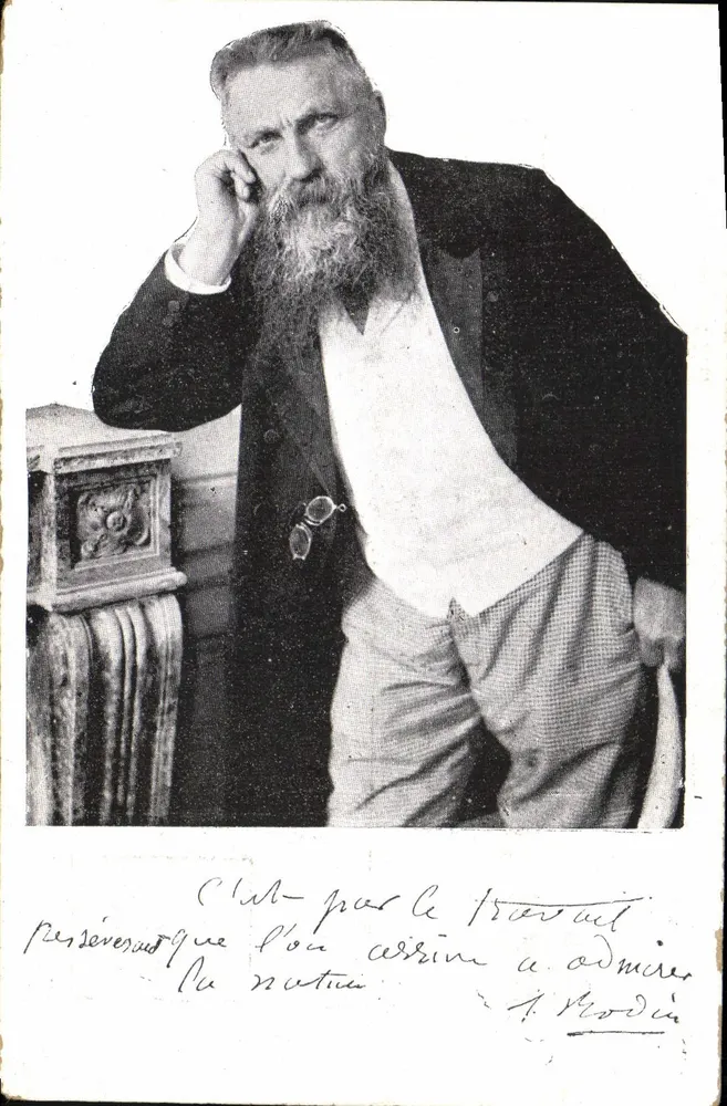 Portret van een baardige man — uitgever J. Roda, serie-nummer niet zichtbaar - Voorkant