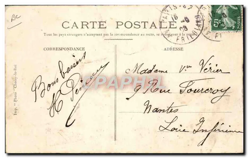 Der Präsident der Republik am Stand — Salon 1907 — Falconnet Pneu Pérodeaud - Rückseite