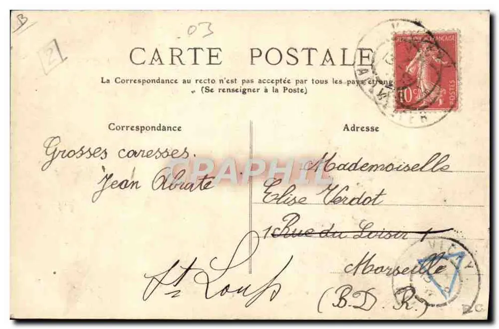 Vichy — Die Brücke von Vichy, Bourbonnais-Harnisch — D.C.C. - Rückseite