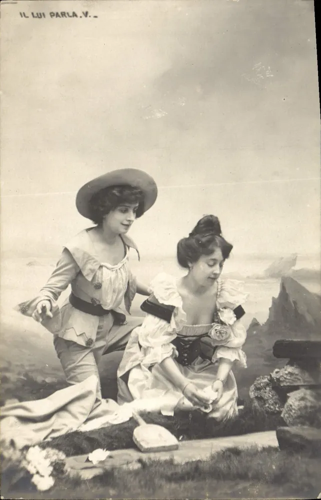 Zwei Frauen am Meer — Szenen aus dem Leben — J.M. Paris, n° 14 - Vorderseite