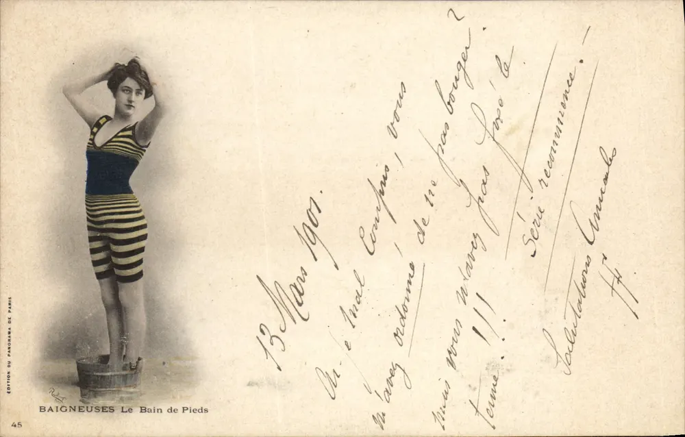 Bäder Fußbad — Verlag des Panoramas von Paris, Nr. 45 - Vorderseite