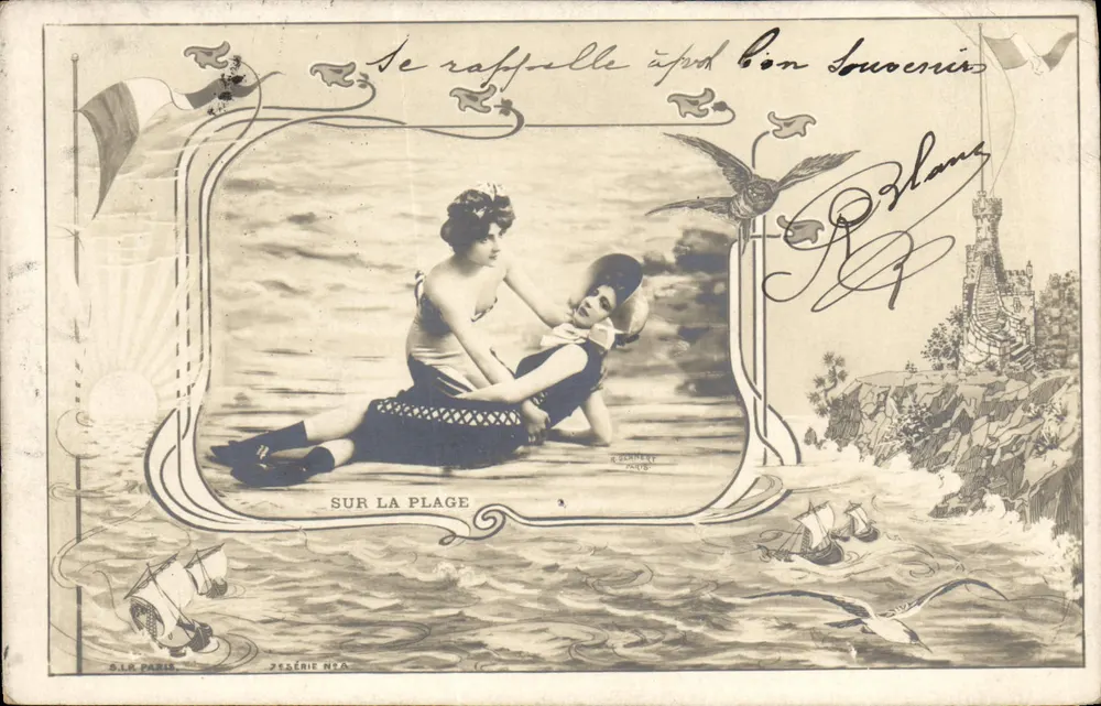 Auf der Strand — S.L.R. Paris, Serie N°A - Vorderseite