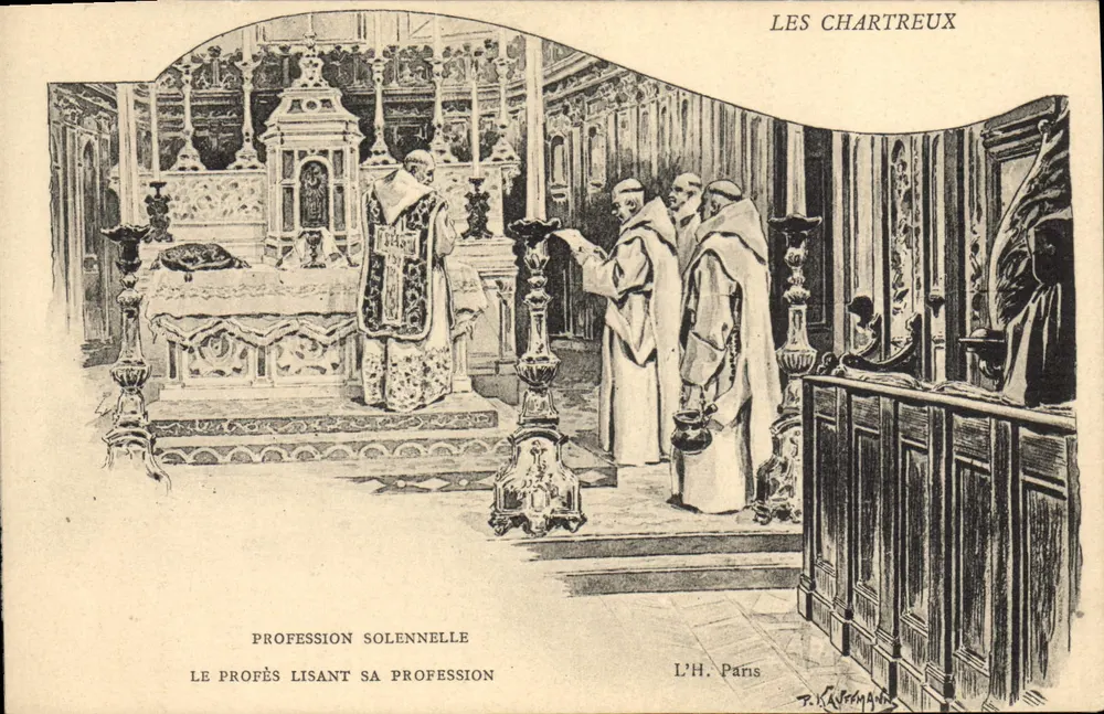 Les Chartreux — Profissão solene — L'H. Paris, n° 1234 - Frente