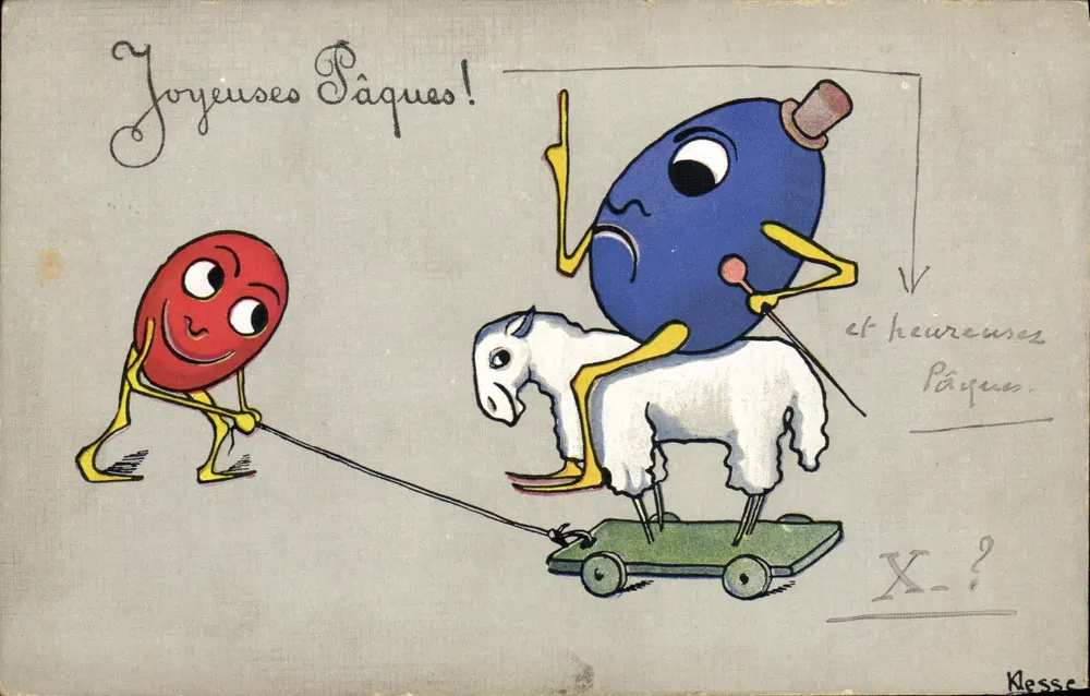 Humoristische Karte — Ostern — Verlag Nesse, Seriennummer nicht lesbar - Vorderseite